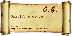 Osztián Gerle névjegykártya